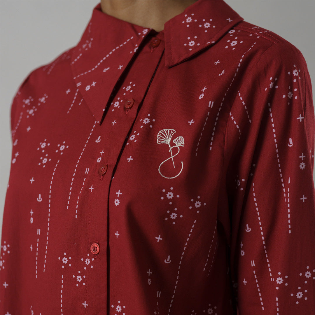 Reikara Top Maroon