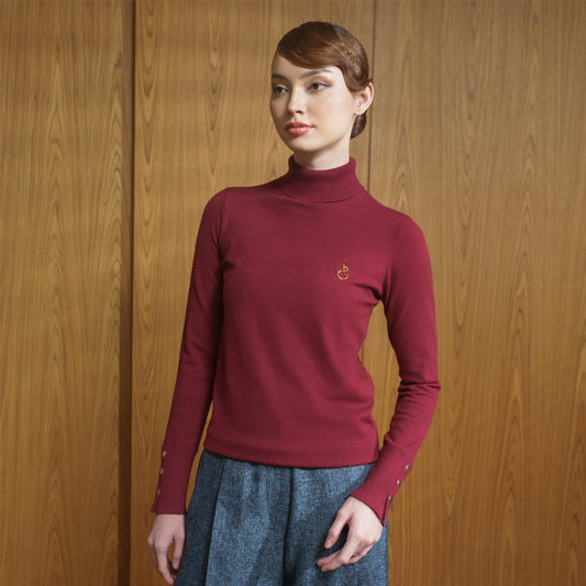Nafa Turtleneck Dark Ruby