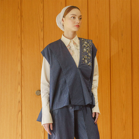 Ragini Vest Dark Denim
