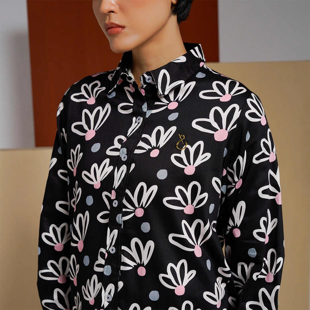 Athaya Top Daisy Black