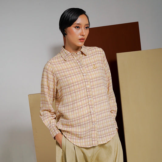 Athaya Top Plaid Creme