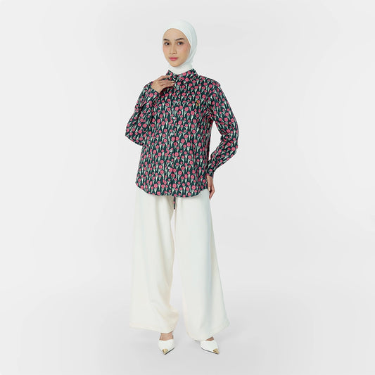 Athaya Top Poppies Green