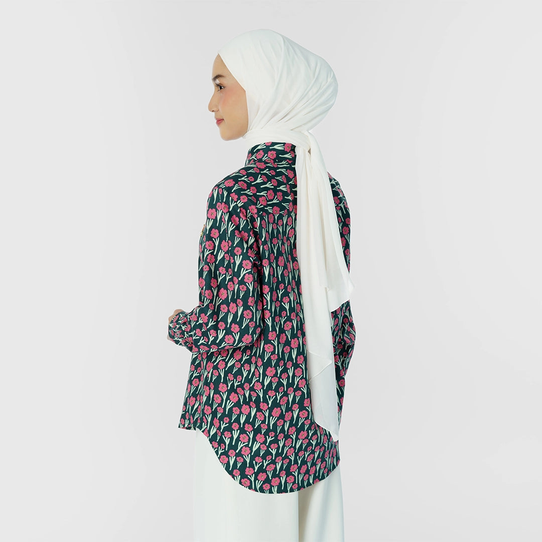 Athaya Top Poppies Green