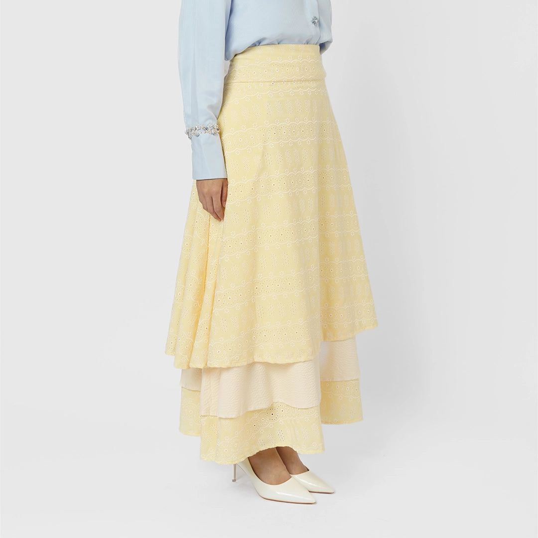 Daisy Skirt Pale Yellow