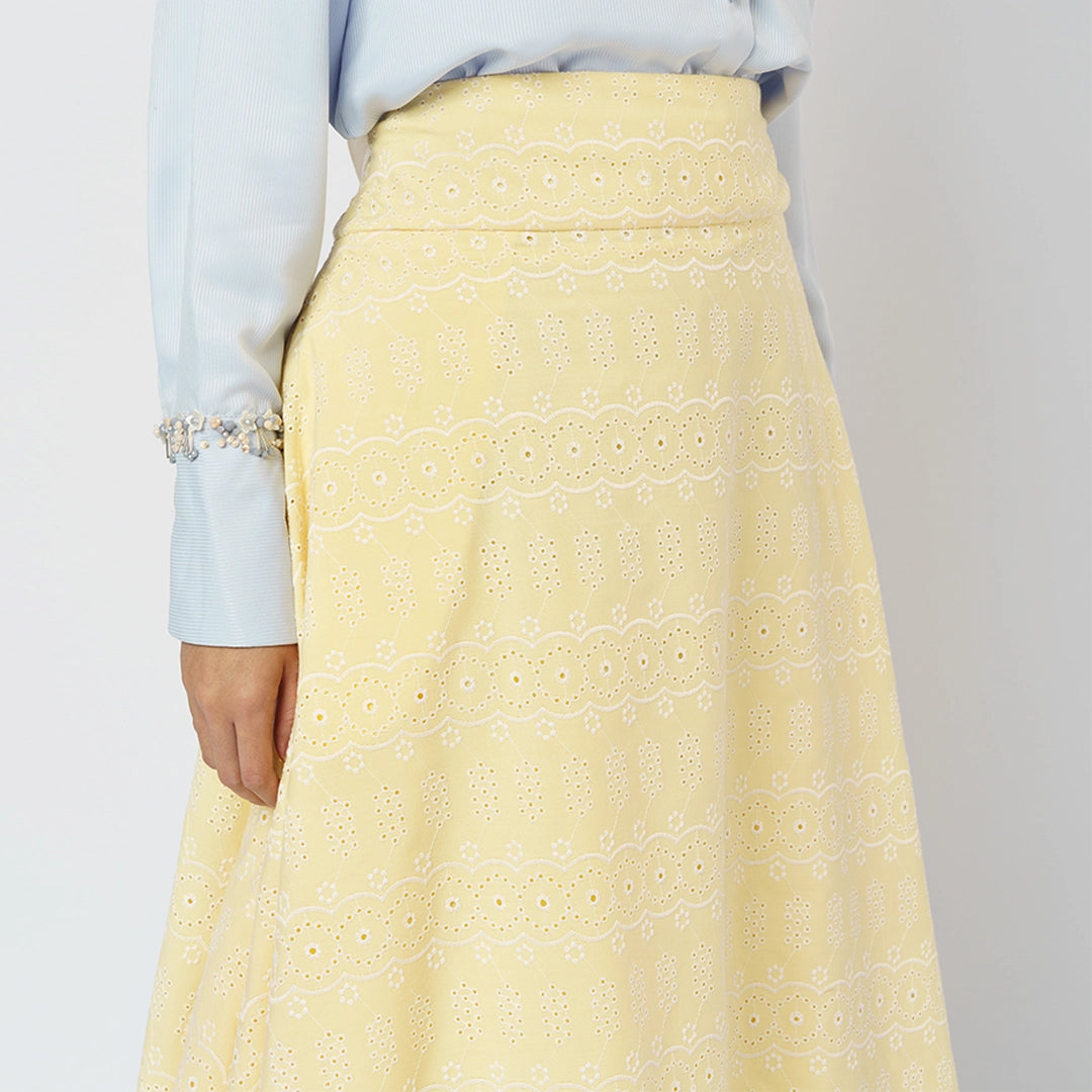 Daisy Skirt Pale Yellow