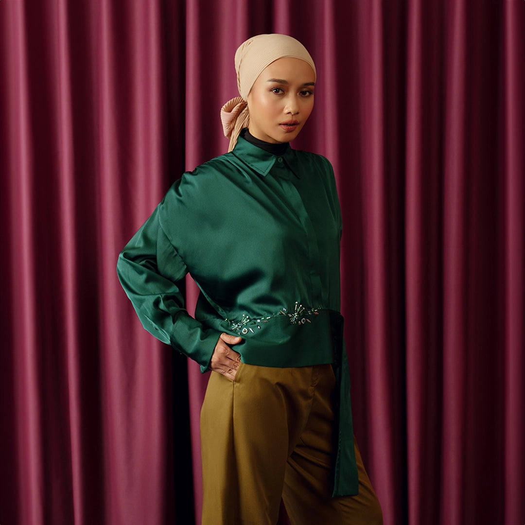 Driana Top Emerald Green