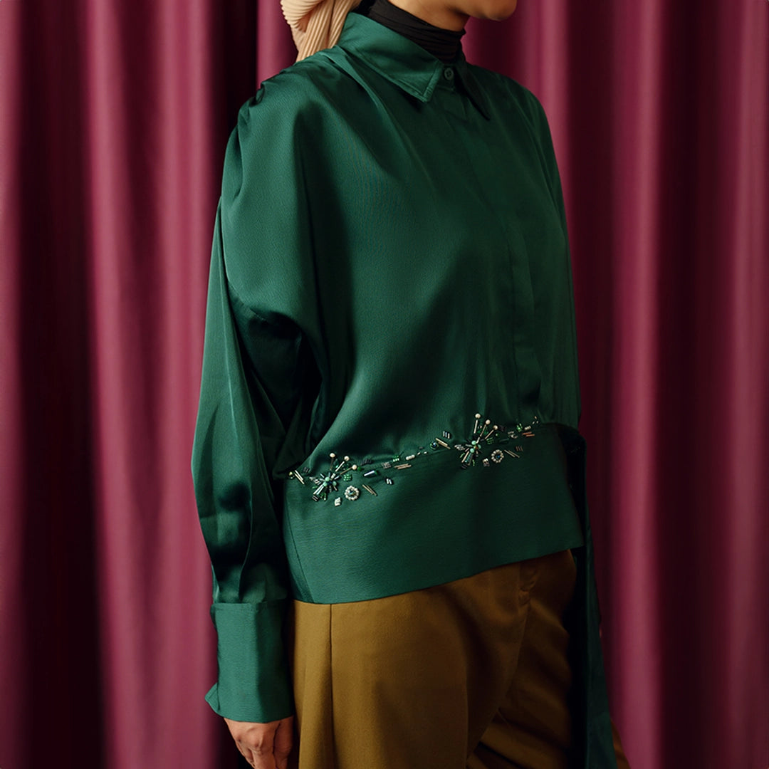 Driana Top Emerald Green