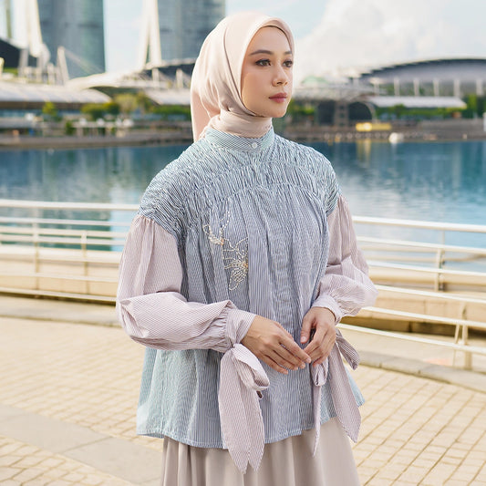 Esha Top Stripe Navy