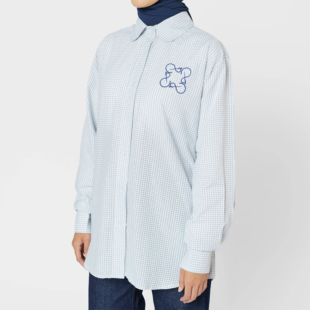 Finqya Top Gingham Dove