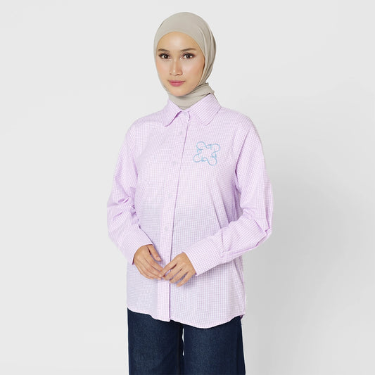 Finqya Top Gingham Lavender