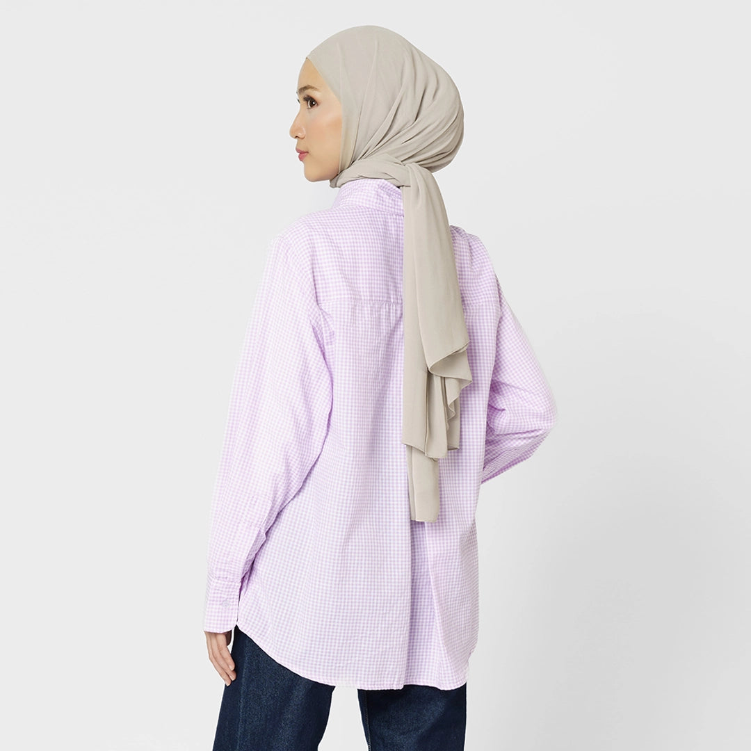 Finqya Top Gingham Lavender