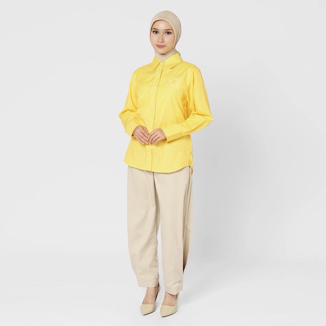 Finqya Top Gingham Lemon