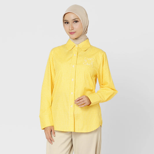Finqya Top Gingham Lemon