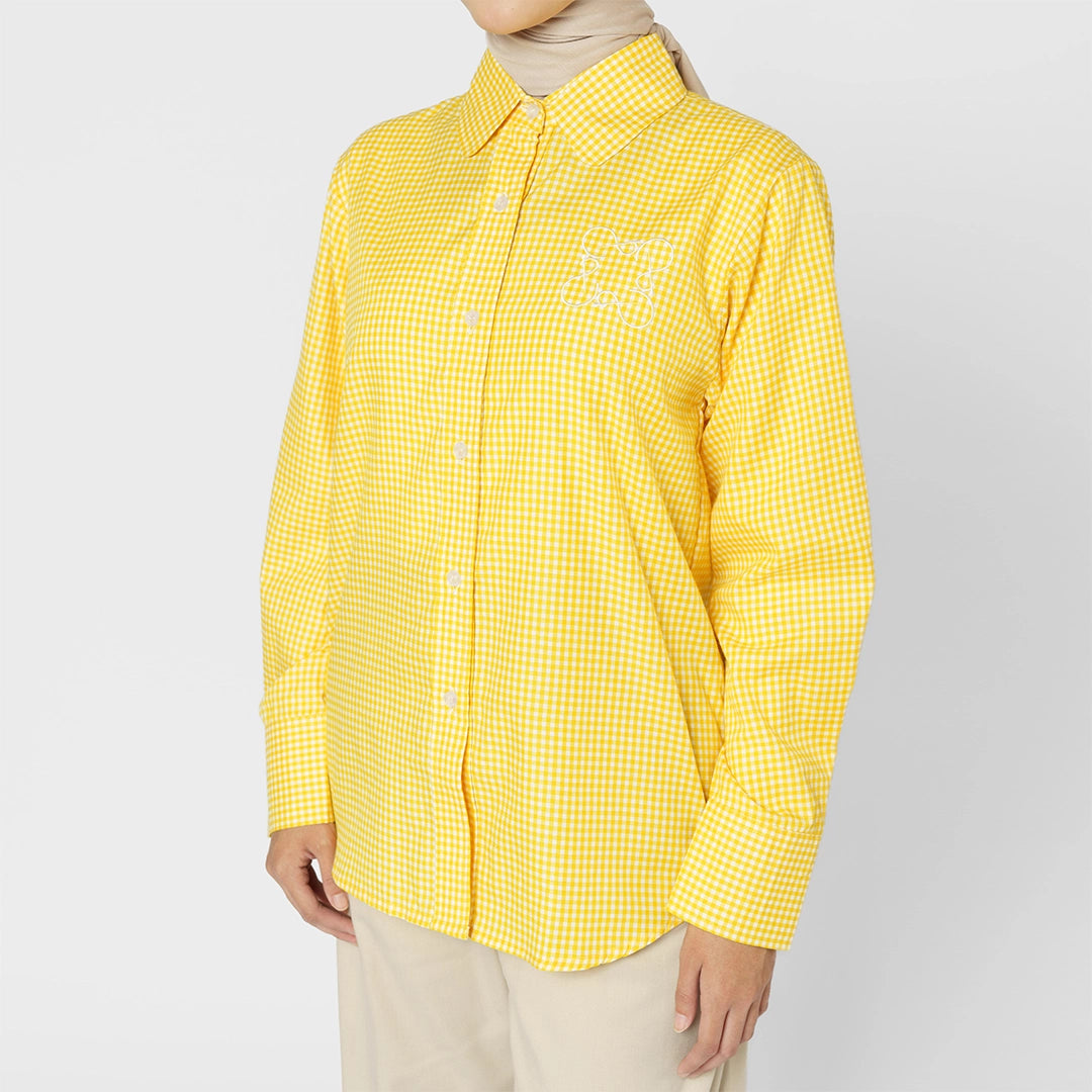 Finqya Top Gingham Lemon
