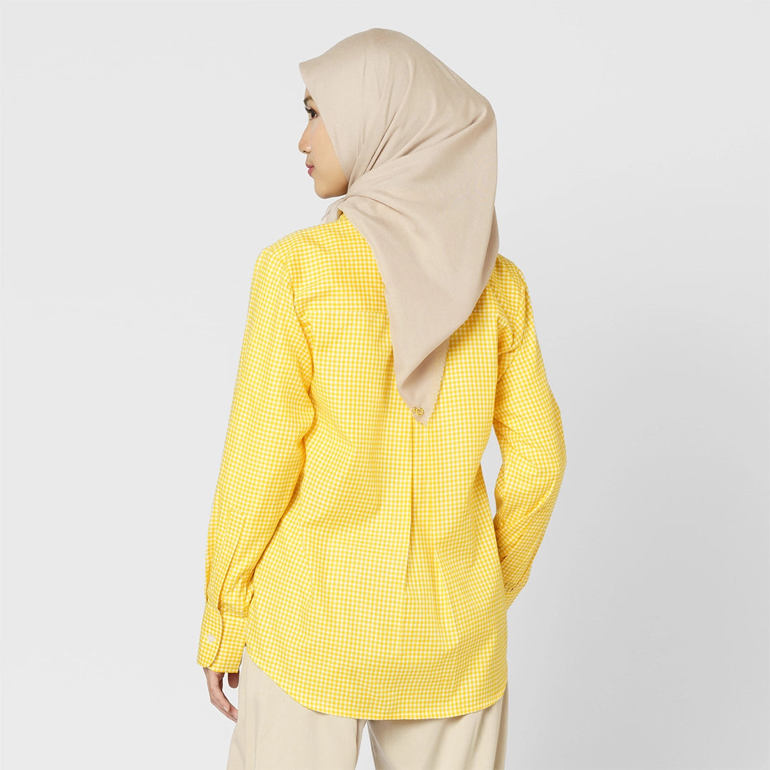 Finqya Top Gingham Lemon