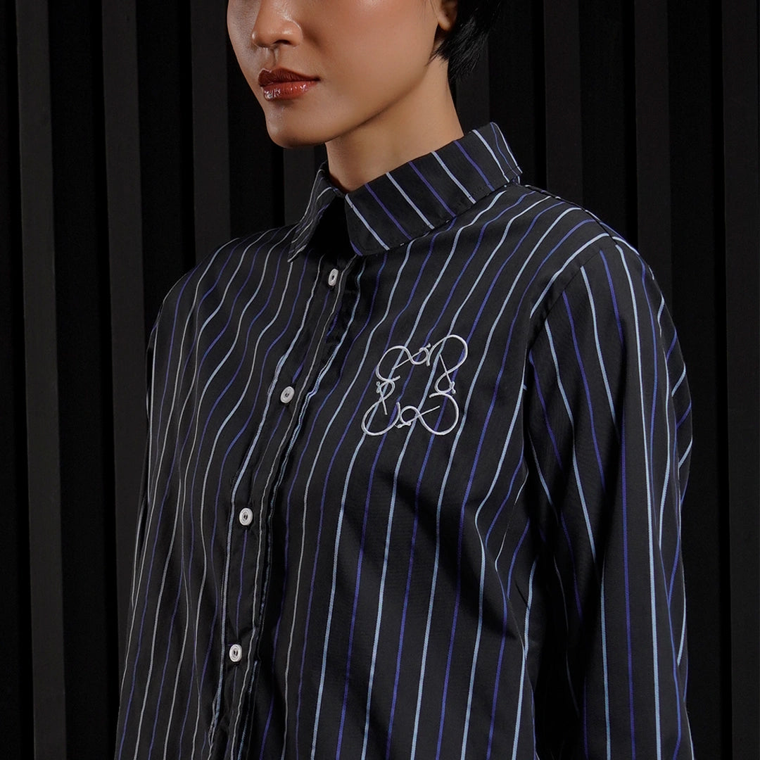 Finqya Top Stripe Blush Raven