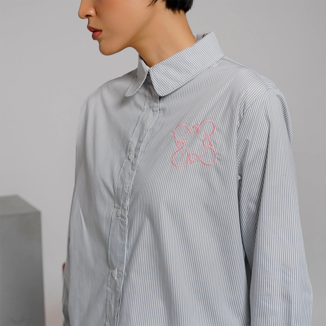 Finqya Top Stripe Quiet Grey