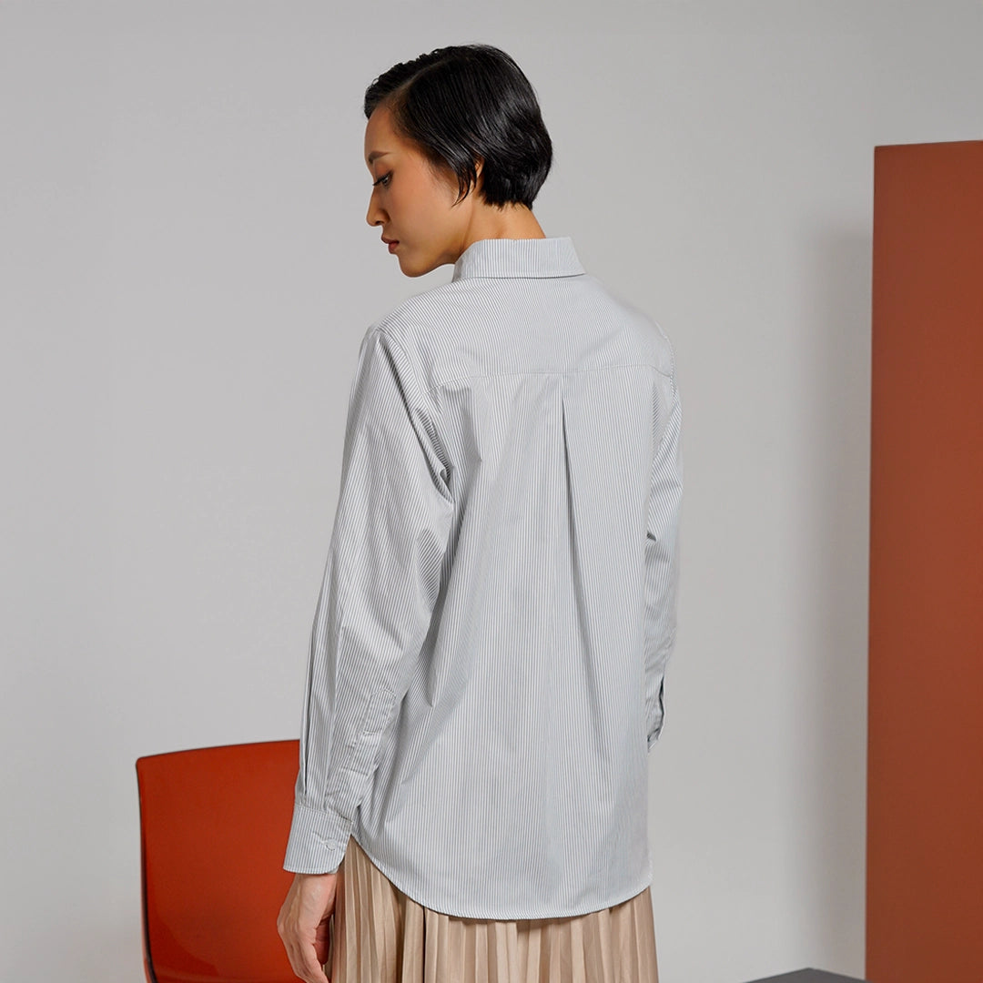 Finqya Top Stripe Quiet Grey