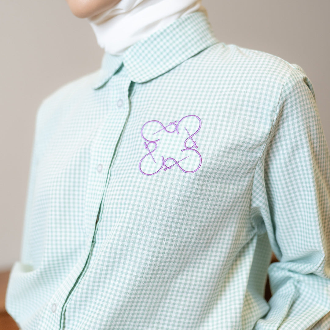 Finqya Top Gingham Lichen