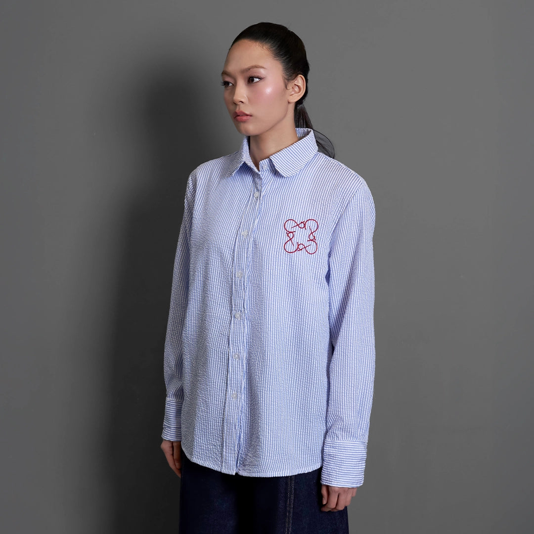 Finqya Top Stripe Vista Blue