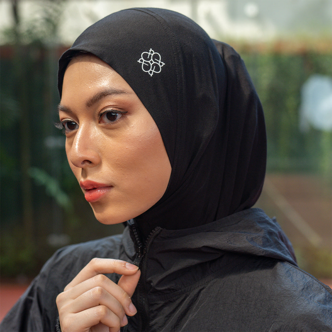 Leeza Sport Hijab Black