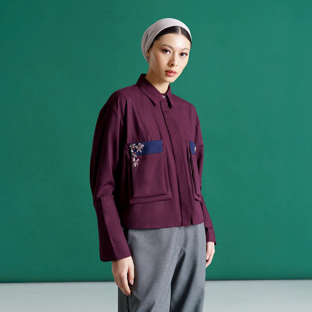 Merryn Top Dark Cherry