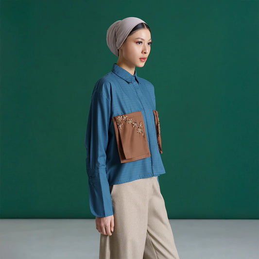 Merryn Top Teal Blue