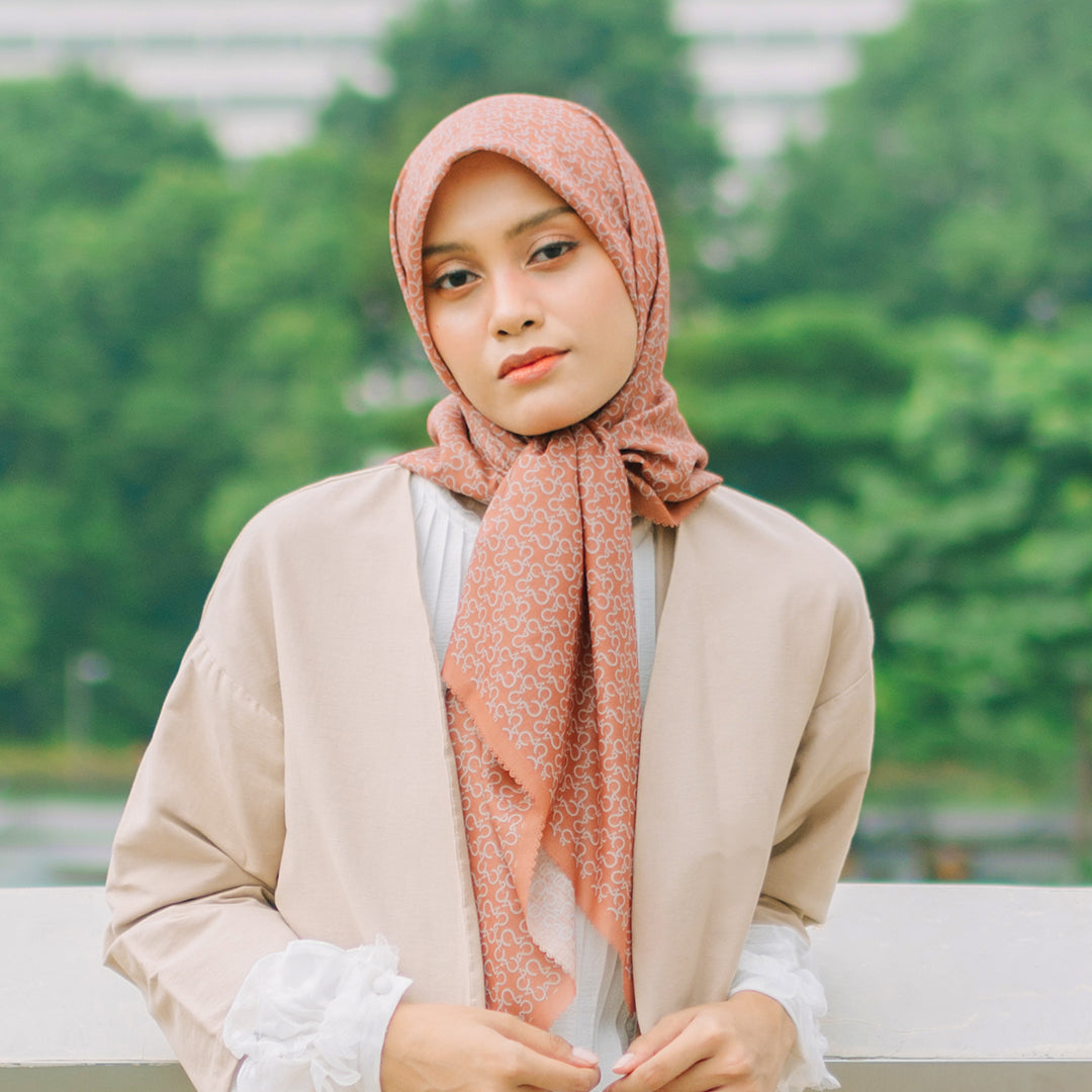 Monogram Scarf Hazel