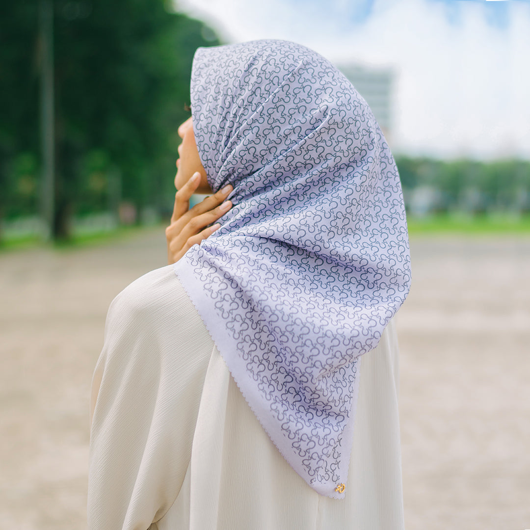 Monogram Scarf Purple Rose