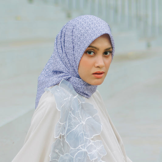 Monogram Scarf Purple Rose