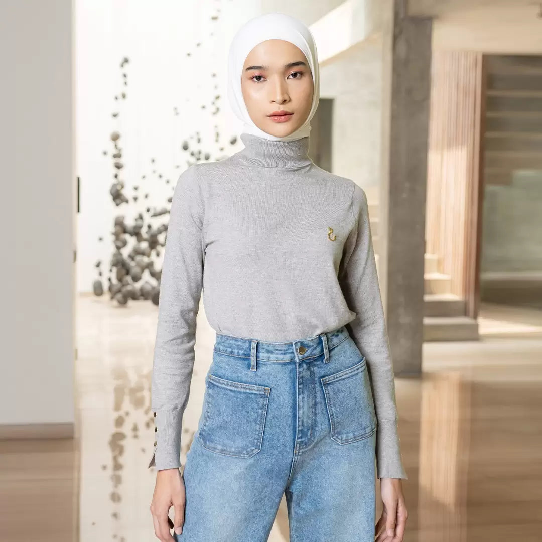 Nafa Turtle Neck Quite Grey