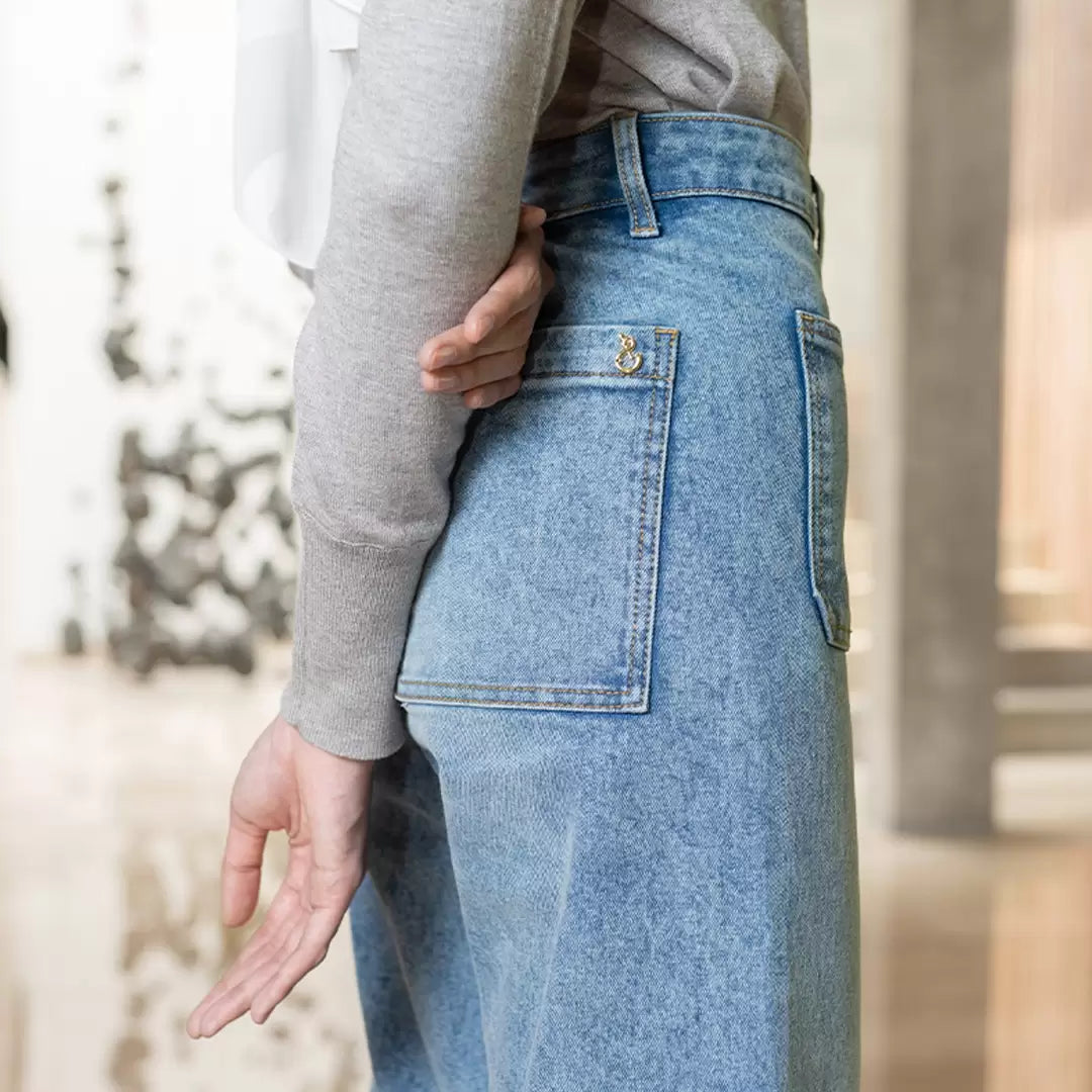Solyn Pants Faded Denim