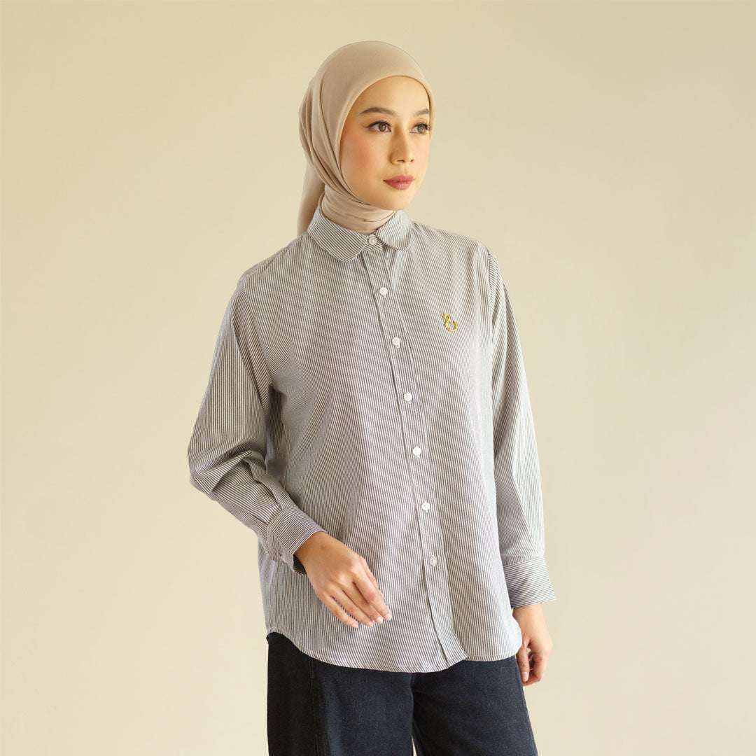 Athaya Top Stripe Black