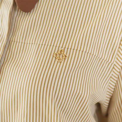 Raniza Top Stripe Khaki