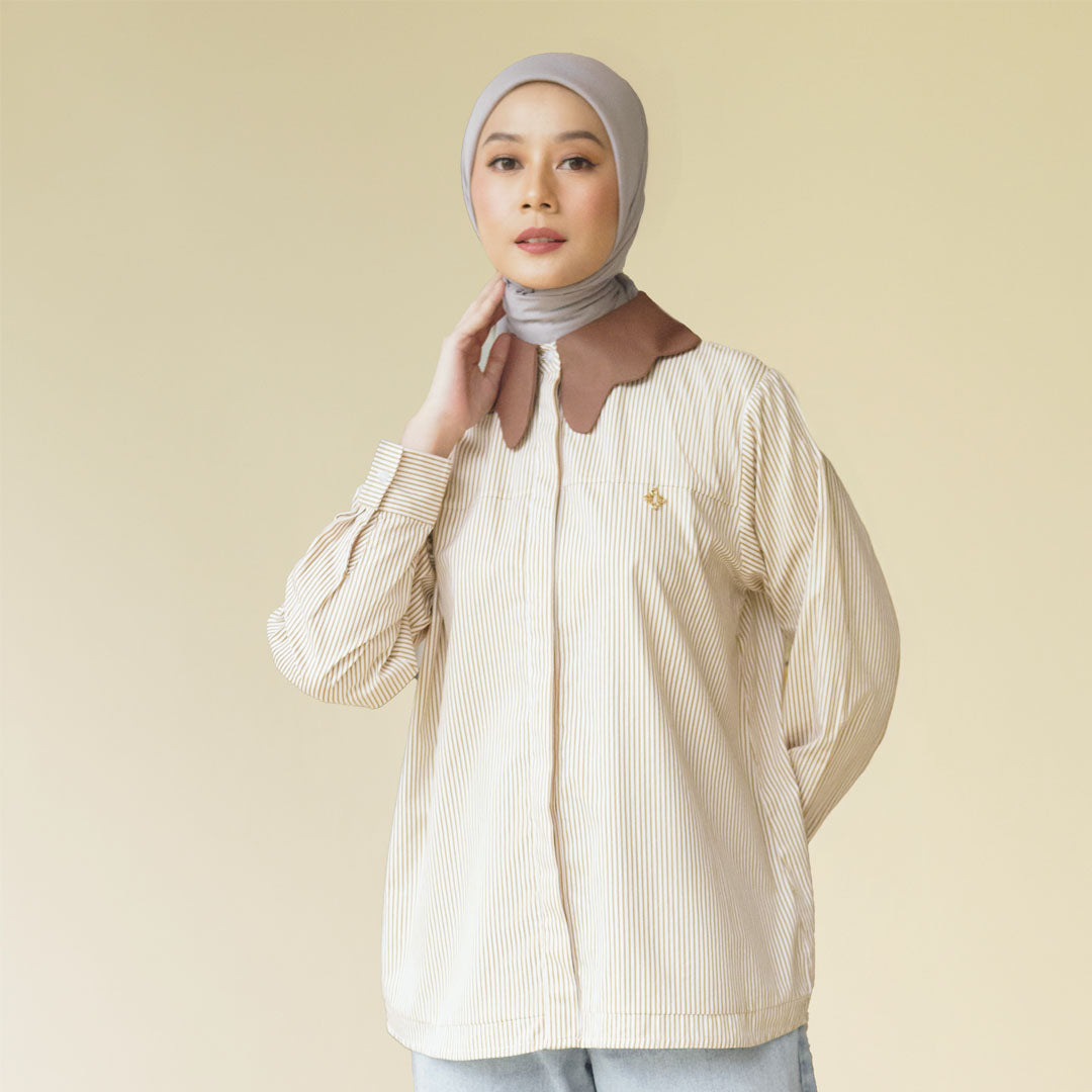 Raniza Top Stripe Khaki