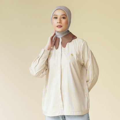 Raniza Top Stripe Khaki