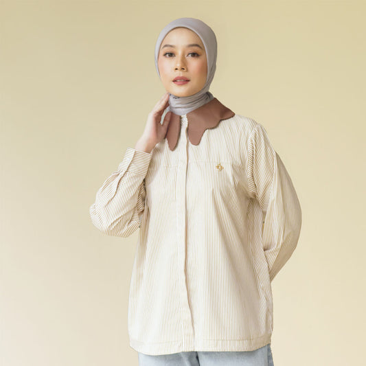 Raniza Top Stripe Khaki
