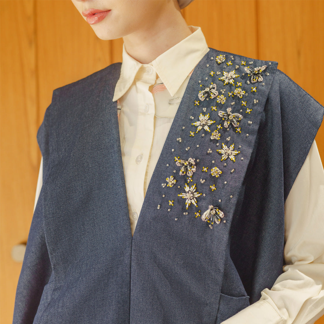 Ragini Vest Dark Denim
