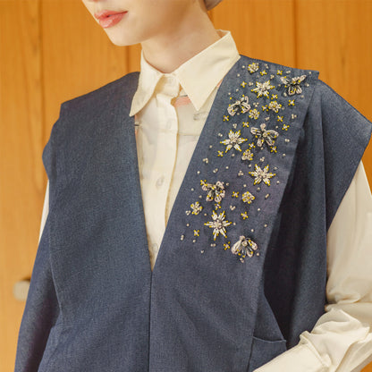 Ragini Vest Dark Denim
