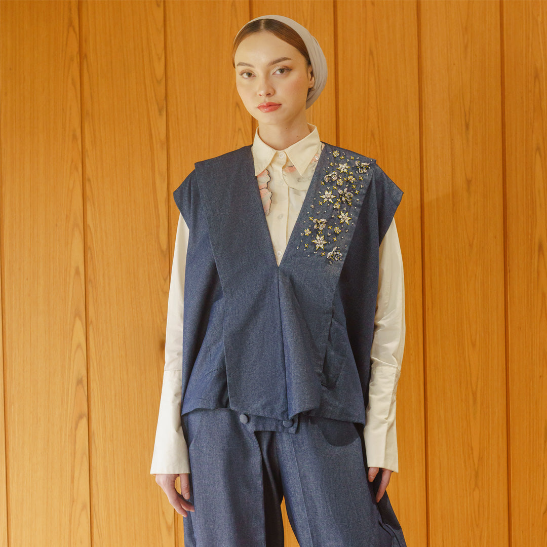 Ragini Vest Dark Denim