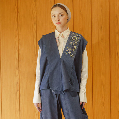Ragini Vest Dark Denim