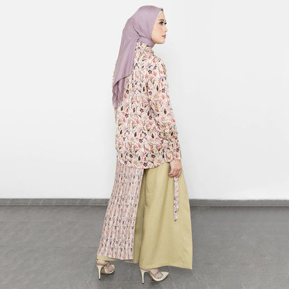 Liva Top Taupe Flower