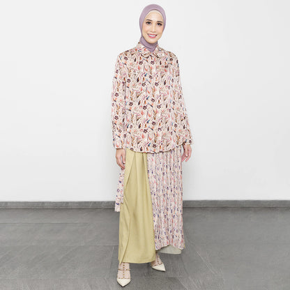 Liva Top Taupe Flower