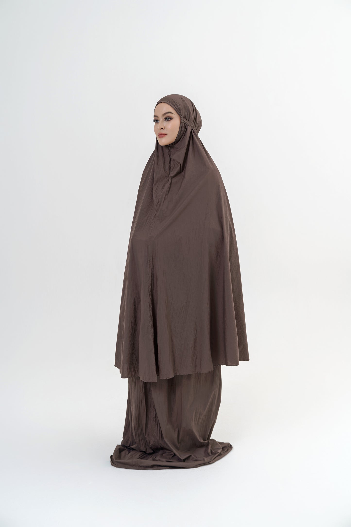 Glennys Mukena Prayer Set Dark Brown