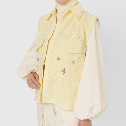 Adriana Vest Pale Yellow