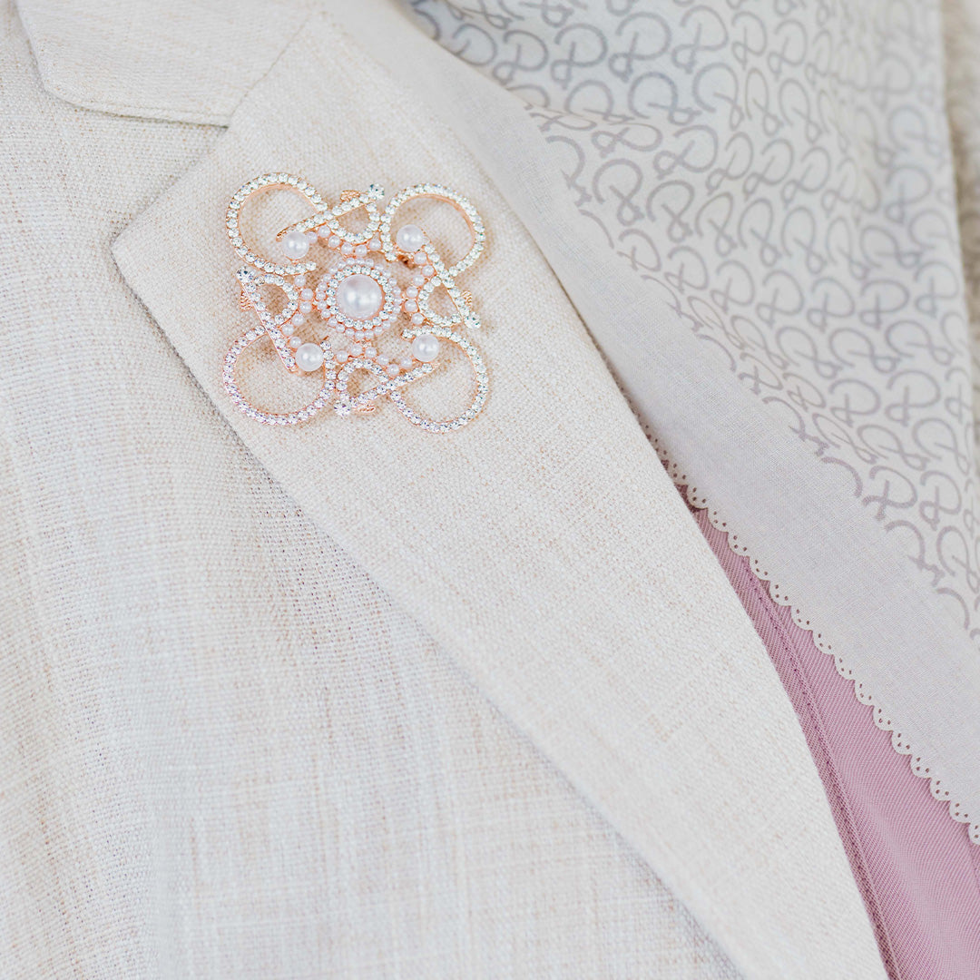 Aiza Brooch Rose Gold