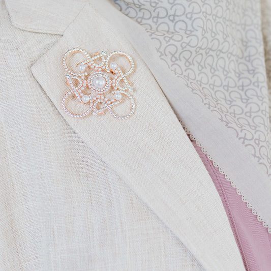 Aiza Brooch Rose Gold