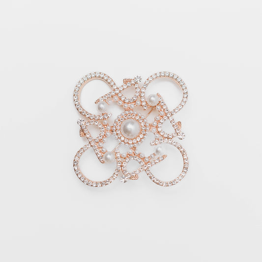Aiza Brooch Rose Gold