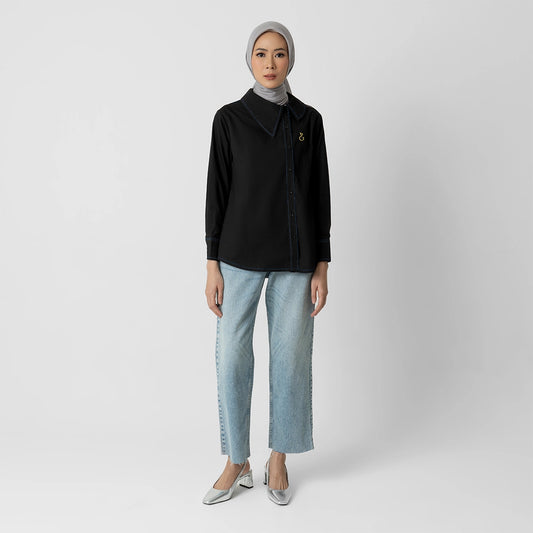 Akiara Top Indigo Black