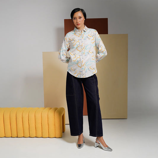 Athaya Top Flower White